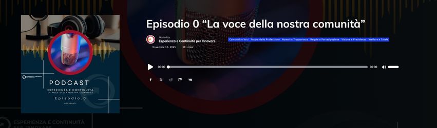 Esperienza e Continuità per Innovare - Episodio 0 Podcast la voce della nostra comunità